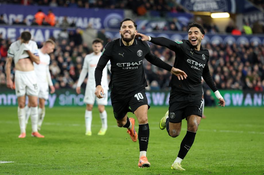 [图]职业联赛  杯-多库马尔穆什破门 曼城3-1斯旺西进八强